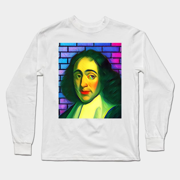 Baruch Spinoza Portrait | Baruch Spinoza Artwork 6 Long Sleeve T-Shirt by JustLit